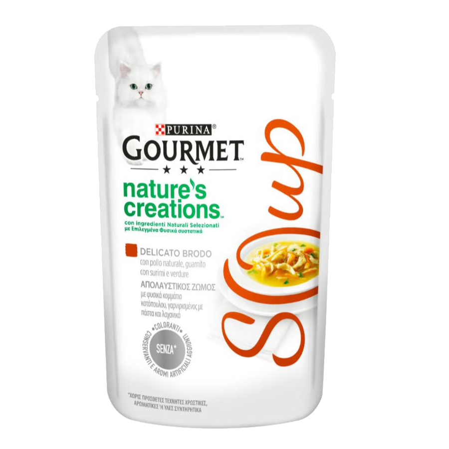 Purina Gourmet Nature's Creations Soup Pollo Pesce Bianco 40g