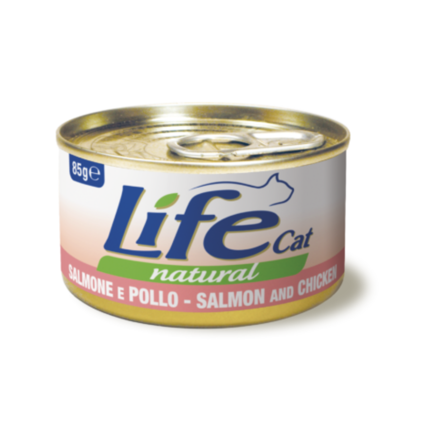 LIFE NATURAL CAT 85G - SALMONE & POLLO