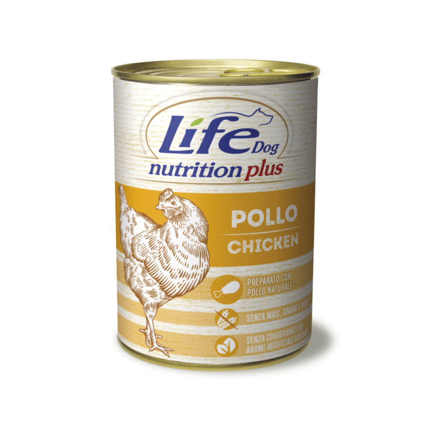 LIFE NATURAL DOG 400G - POLLO A PEZZETTONI