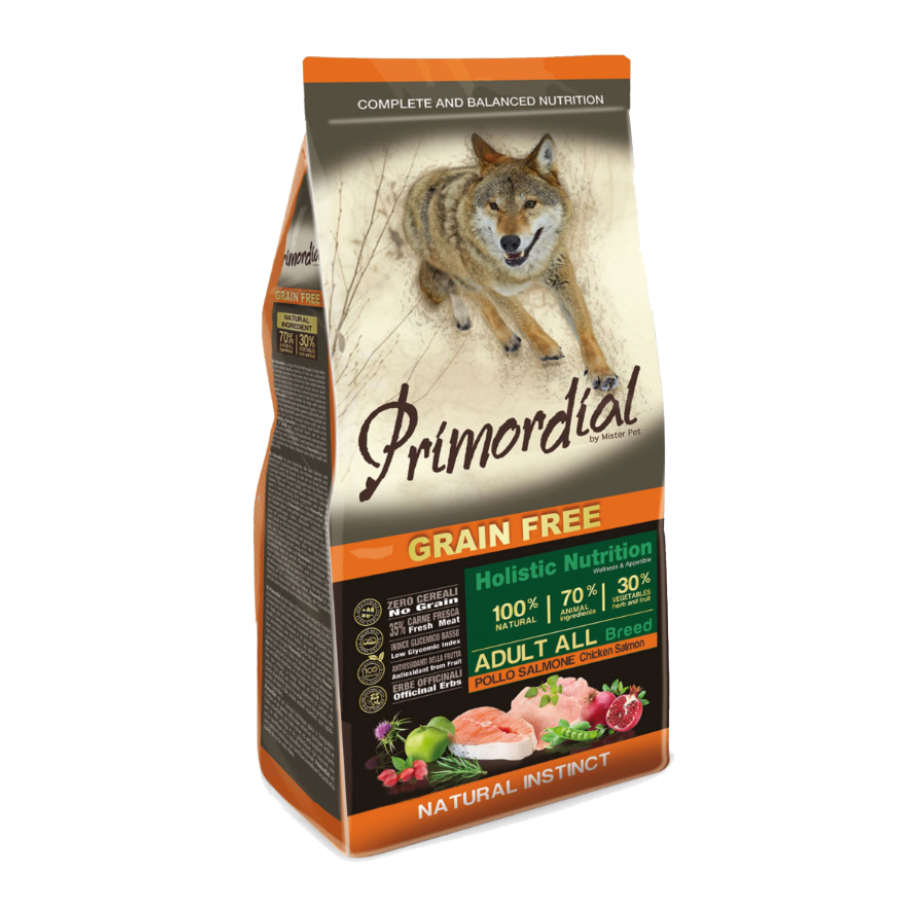 MISTER PET PRIMORDIAL GRAIN FREE ADULT 12KG - POLLO & SALMONE