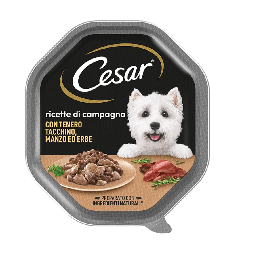 CESAR RICETTE DI CAMPAGNA 150GR - TACCHINO, MANZO & ERBE