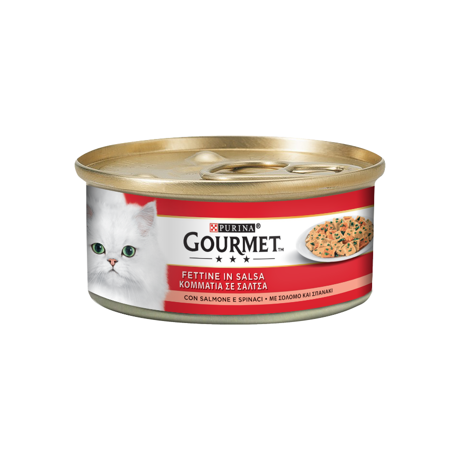 PURINA GOURMET ROSSO FETTINE 195G - SALMONE & SPINACI