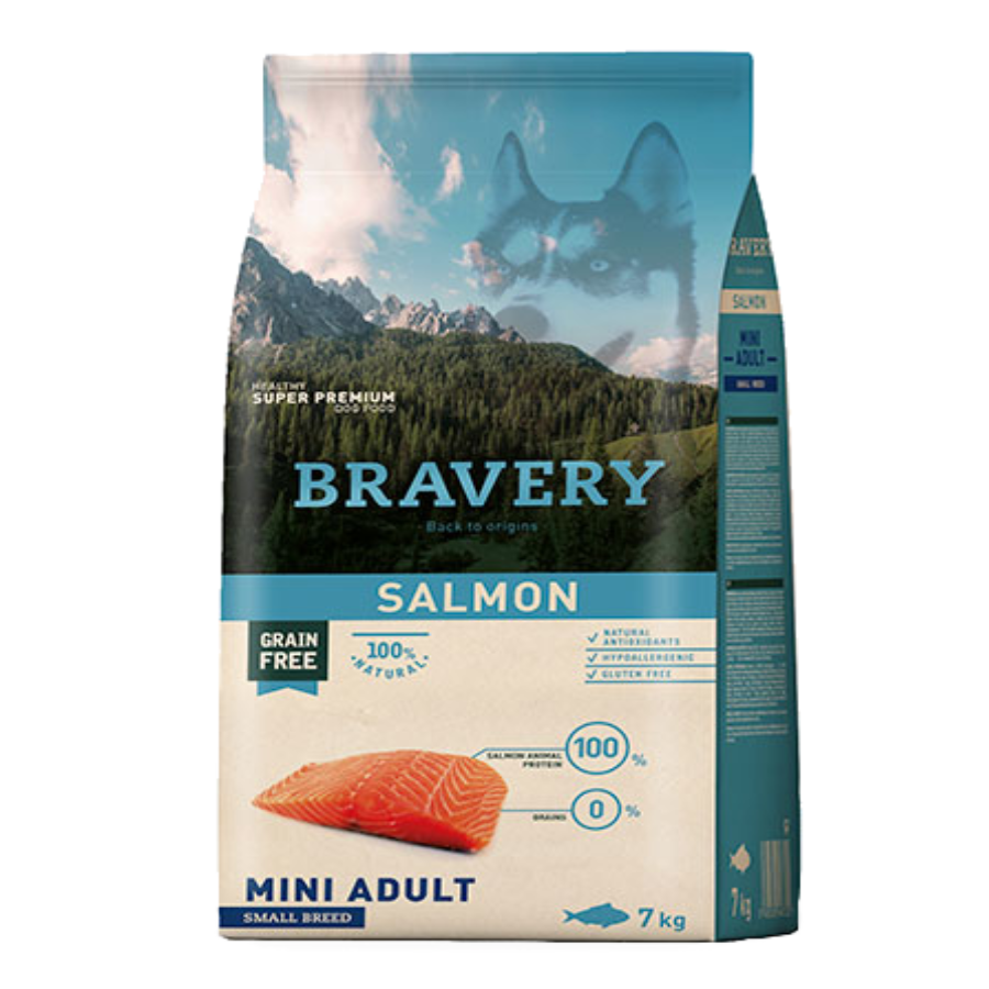 BRAVERY SALMONE MINI ADULT SMALL BREEDS 7KG