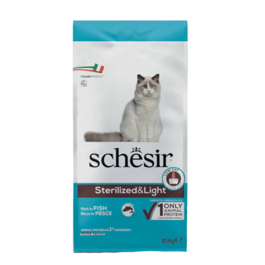 SCHESIR STERILIZED & LIGHT - PESCE 10KG