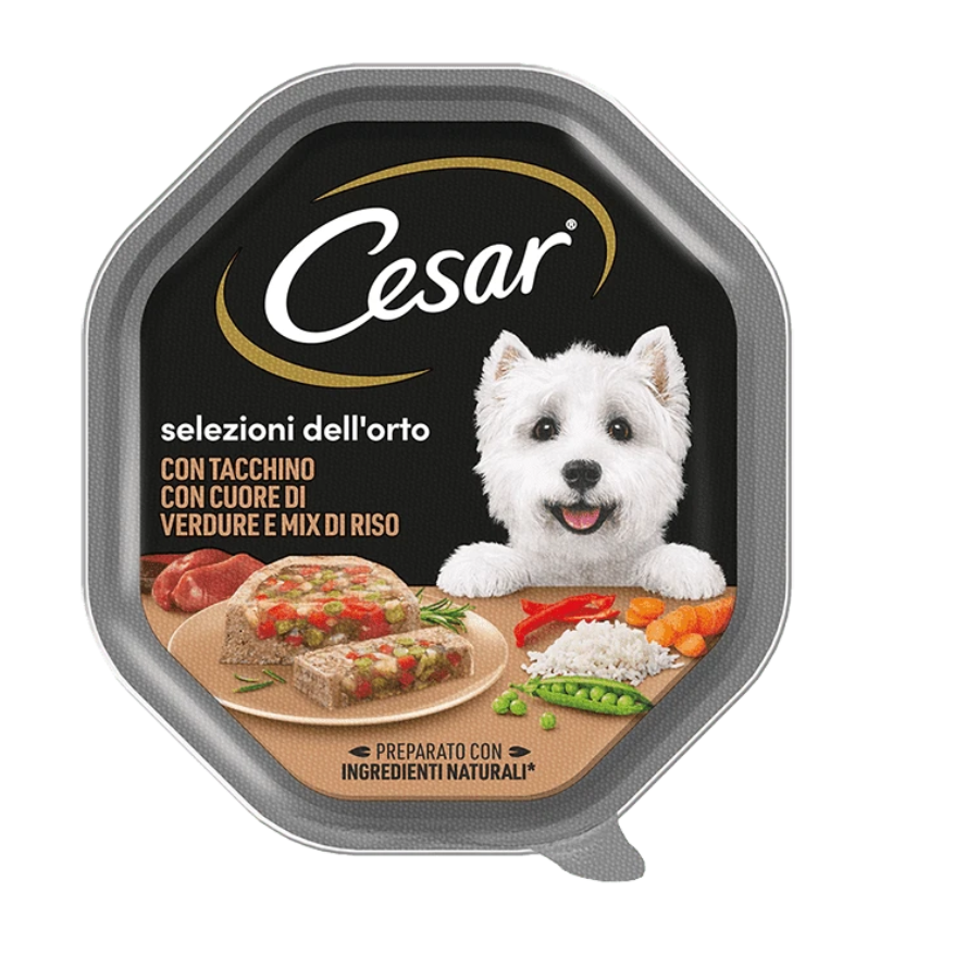 CESAR SELEZIONI DELL'ORTO 150GR - TACCHINO & CUORE DI VERDURE CON RISO