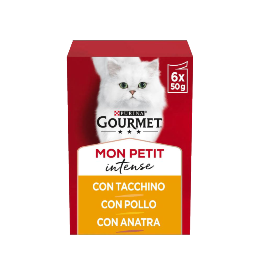 Gourmet Mon Petit 6 bustine 50g tacchino pollo anatra gatto