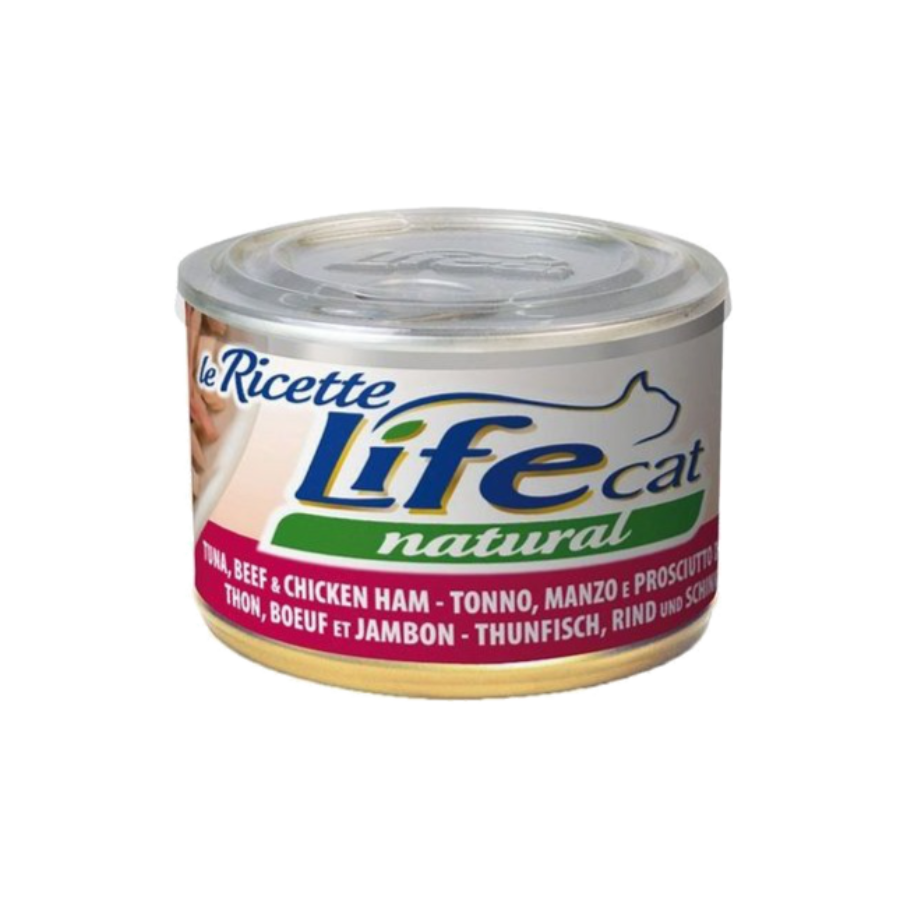Life Cat Natural Tonno Manzo Prosciutto 150g lattina