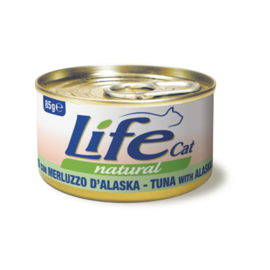 LIFE NATURAL CAT 85G - TONNO & MERLUZZO D'ALASKA