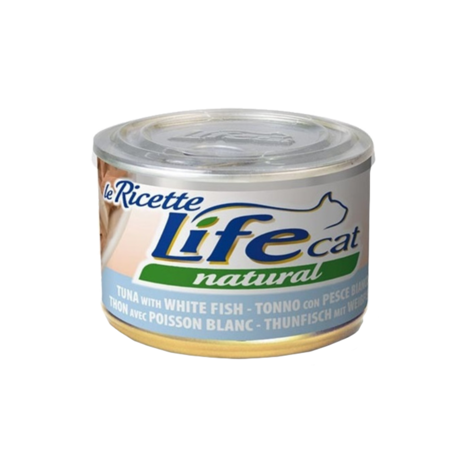 Life Cat Natural Tonno e Pesce Bianco 150g alimento umido gatti