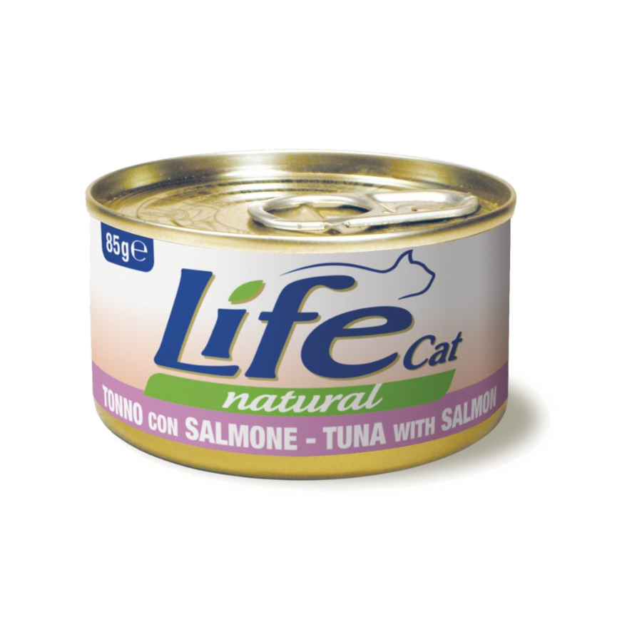 LIFE NATURAL CAT 85G - TONNO & SALMONE