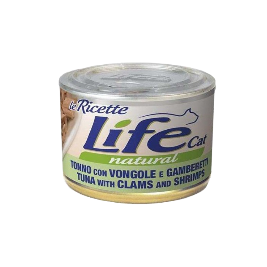 Life Cat Natural Tonno Vongole Gamberetti 150g umido gatto