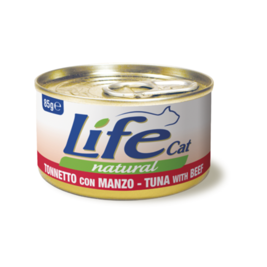 LIFE NATURAL CAT 85G - TONNO & MANZO
