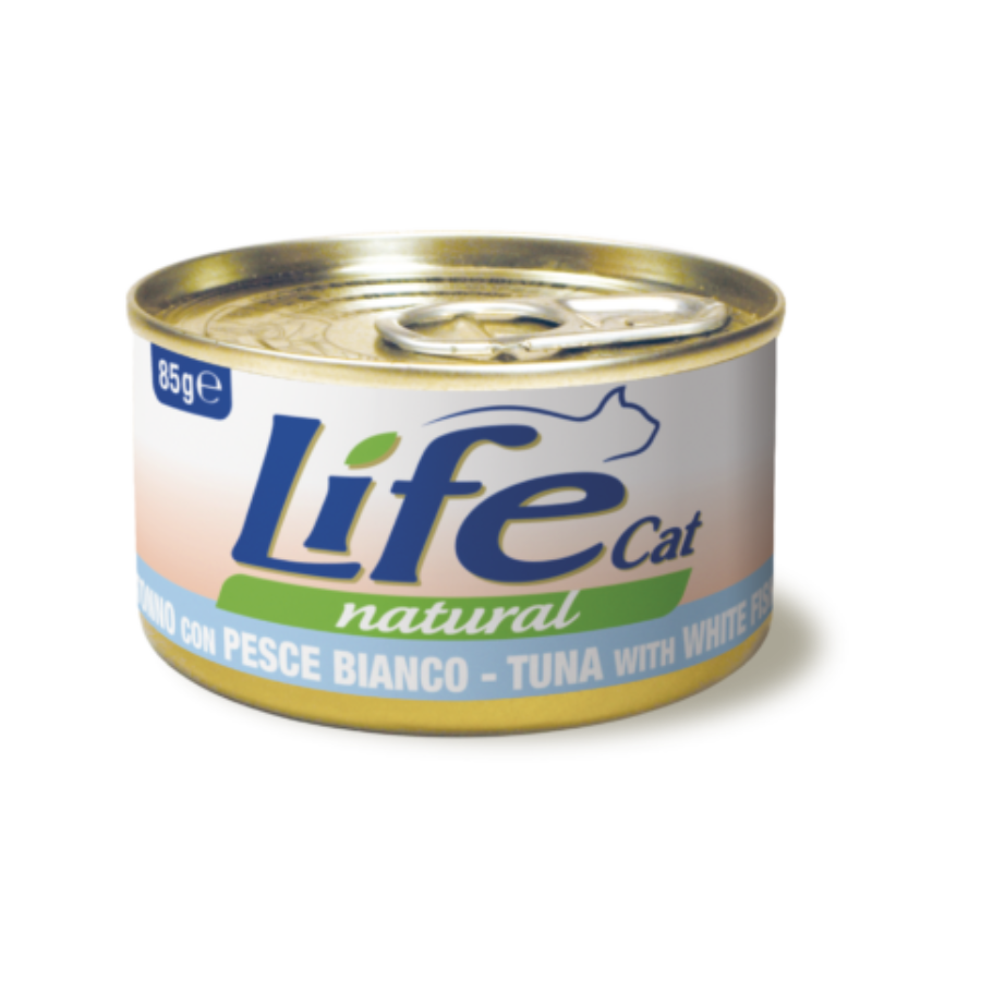 LIFE NATURAL CAT 85G - TONNO & PESCE BIANCO
