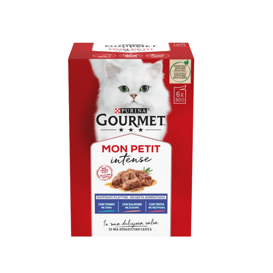 Purina Gourmet Mon Petit Tonno Salmone Trota 6x50g