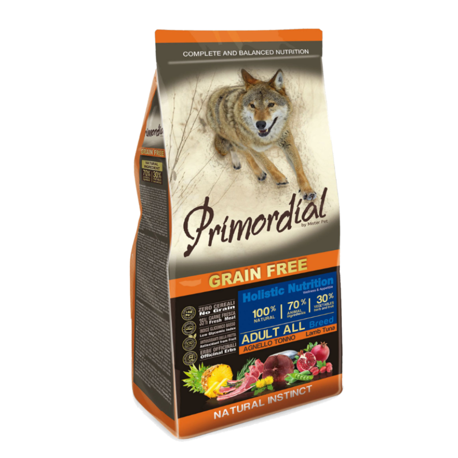 MISTER PET PRIMORDIAL GRAIN FREE ADULT 12KG - AGNELLO & TONNO