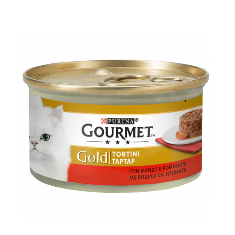 Purina Gourmet Gold Tortini Manzo e Pomodoro 85g scatoletta per gatti