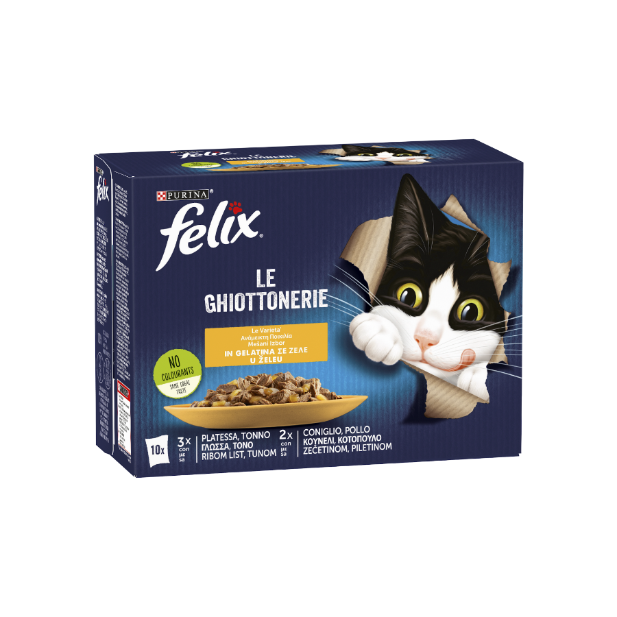 PURINA FELIX GHIOTTONERIE LE VARIETÀ - 10 x 85G
