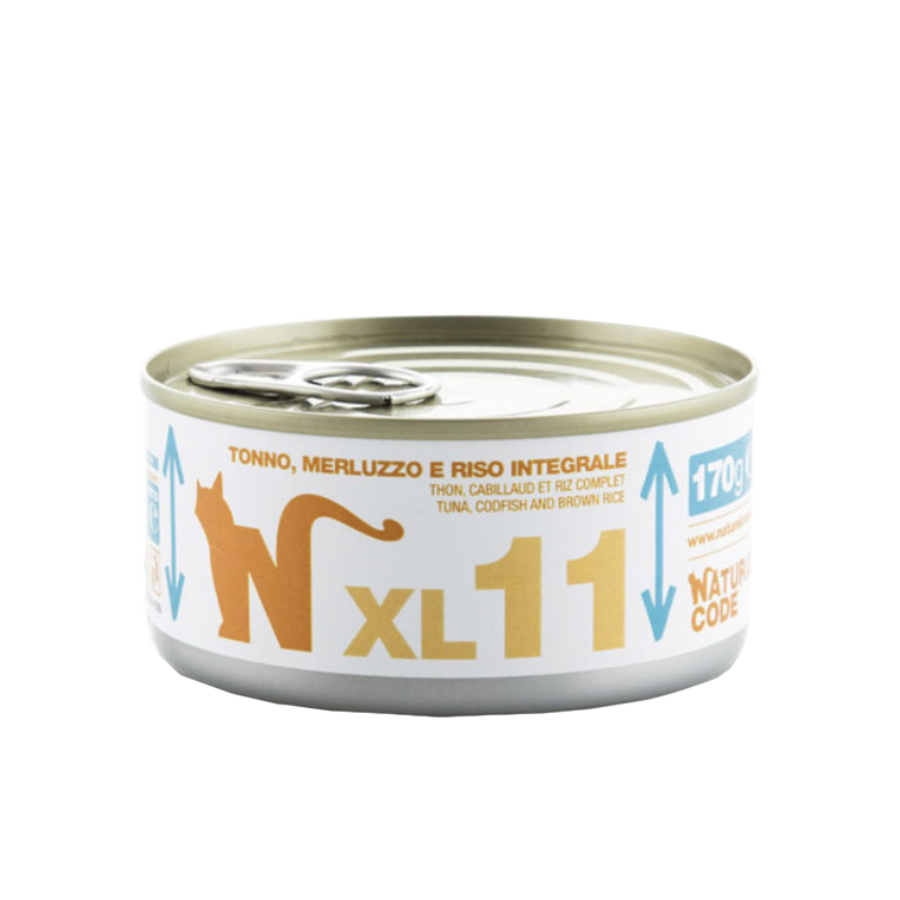 NATURAL CODE XL 170G - XL11 TONNO,MERLUZZO & RISO INTEGRALE
