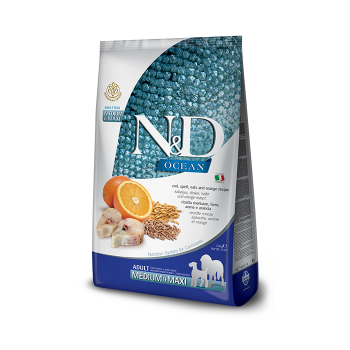 FARMINA N&D OCEAN ADULT MERLUZZO & ARANCIA - 12KG
