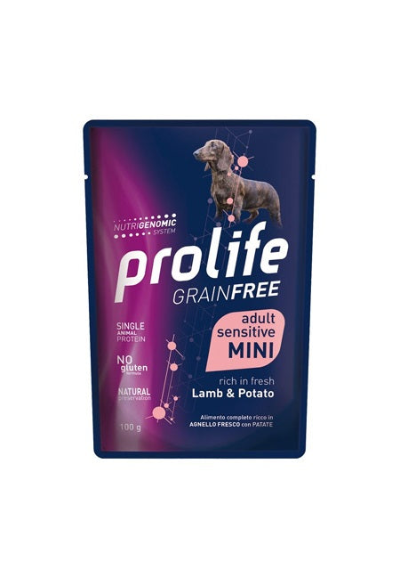 PROLIFE WET GRAINFREE ADULT AGNELLO DOG 10X100G