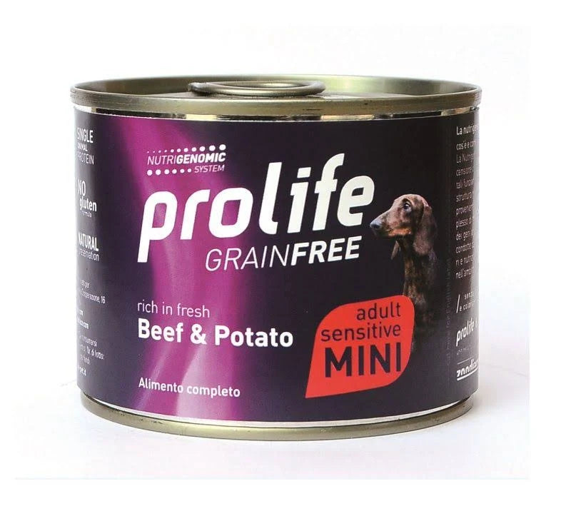 PROLIFE WET GRAINFREE ADULT MINI MANZO DOG 6X200G