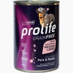 PROLIFE WET GRAINFREE ADULT MAIALE DOG 6X400G